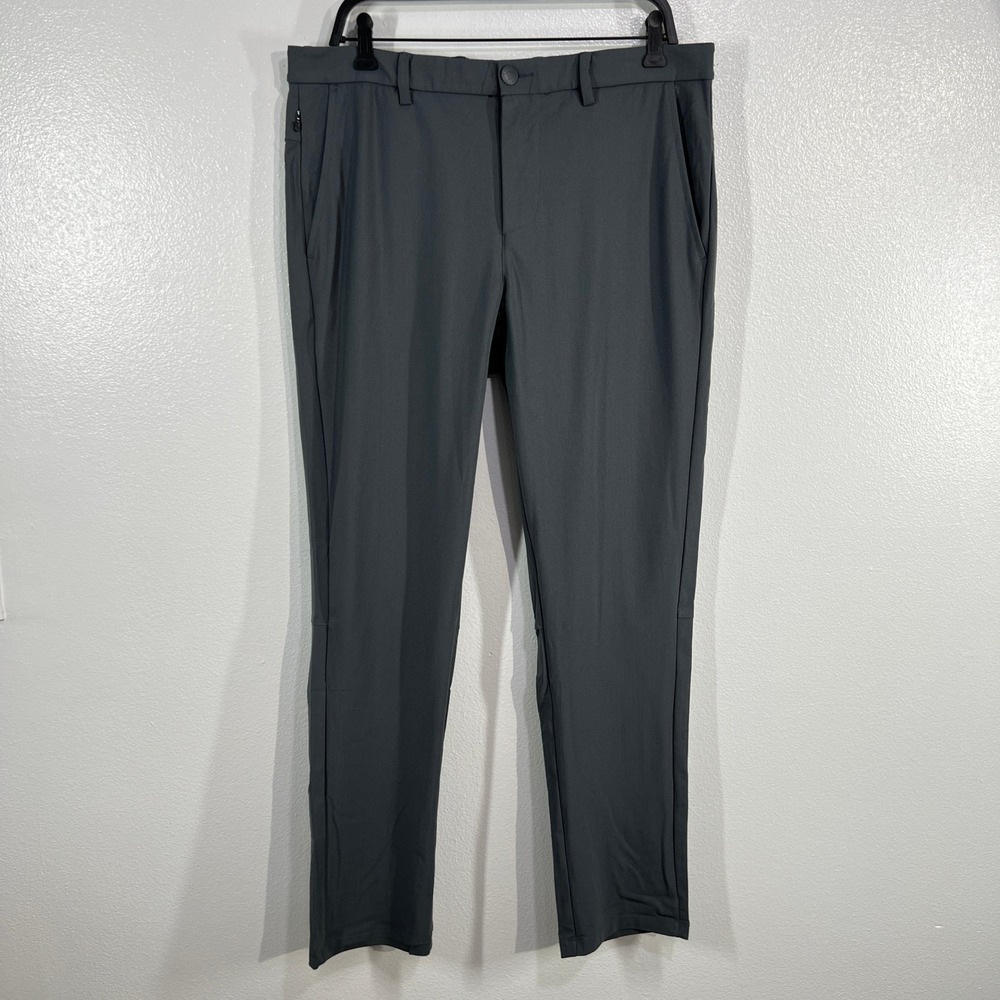 Chaps Golf Pants Men's 34x32 Gray Tech Performance Lightweight Stretch Trousers - Picture 2 of 9
